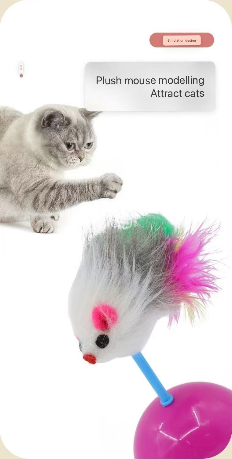Wobble Plush Mouse Cat Toy – Interactive Roly-Poly Teaser